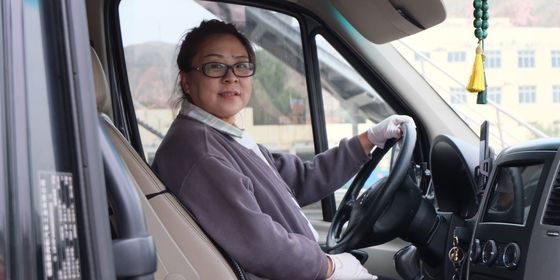 Female bus driver