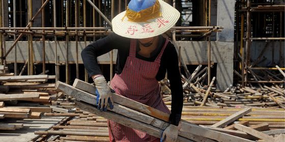 woman, construction worker